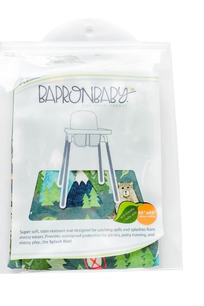 BapronBaby Waterproof Splash Mat (Camping Bears)
