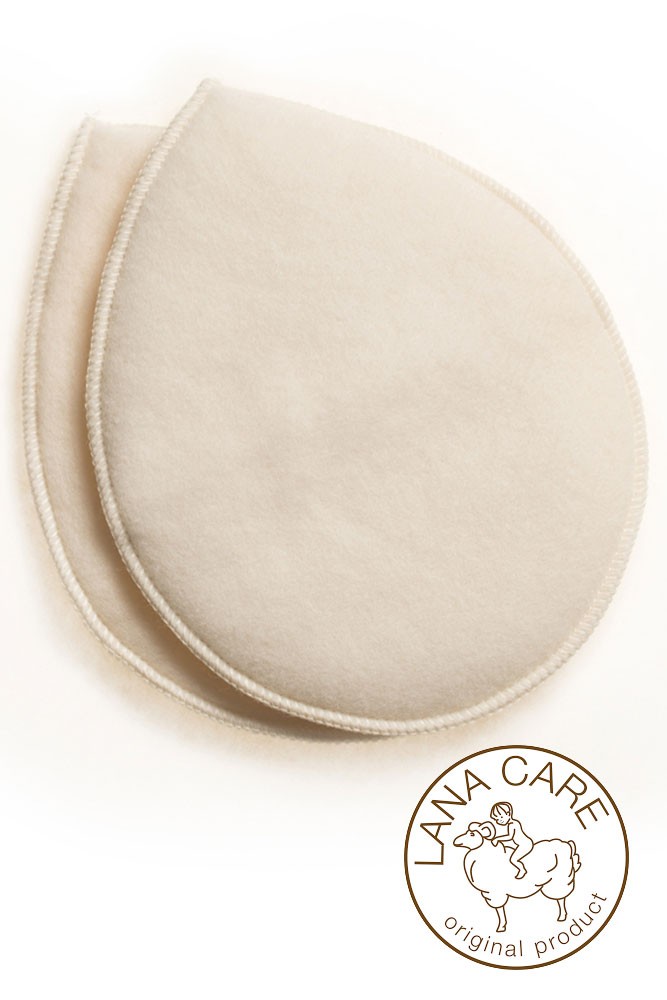 LANACare Softline Organic Merino Wool Warming Breast Pads - Large Oval (Natural)