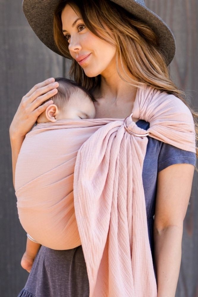 Moby Ring Sling- Double Gauze (Rose)