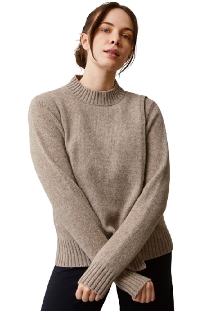 Boob Design Sesame Wool Nursing Sweater (Sand)