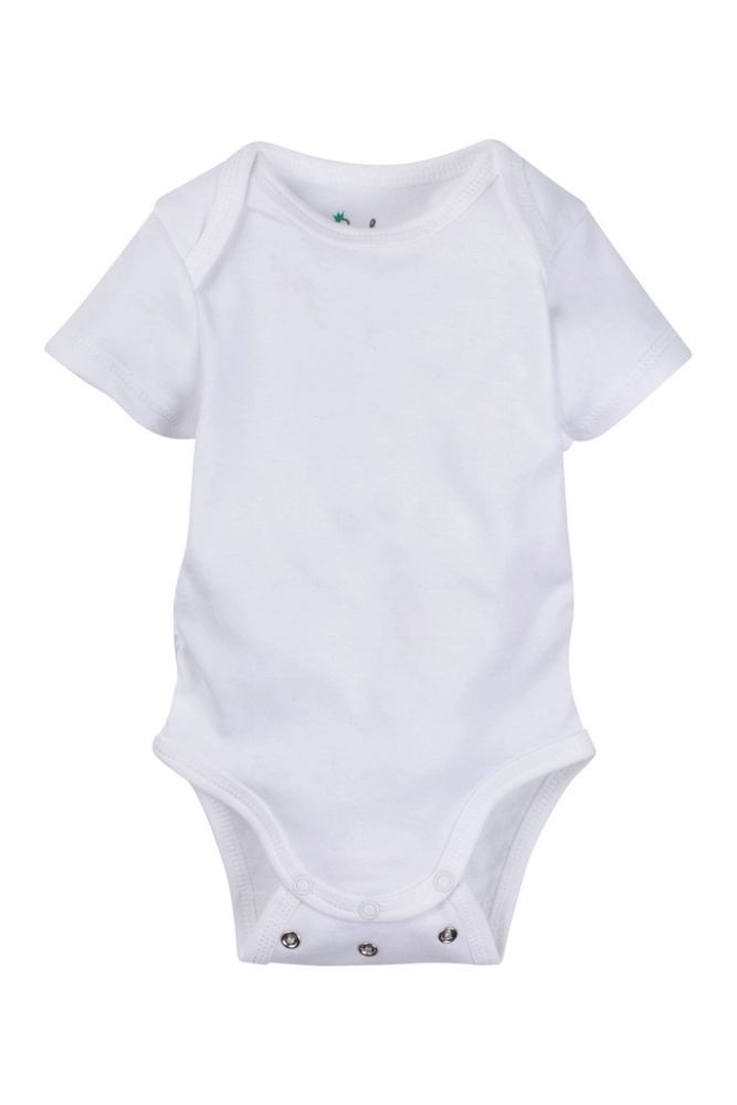 Snap & Grow Short Sleeve Adjustable Size Bodysuit (White)