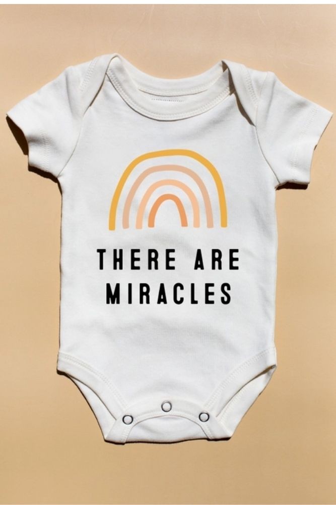 Modern Burlap Organic Bodysuit (There Are Miracles)