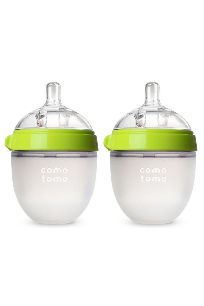 Comotomo Baby Bottle 5 oz/150 ml 2-Pack (Green)