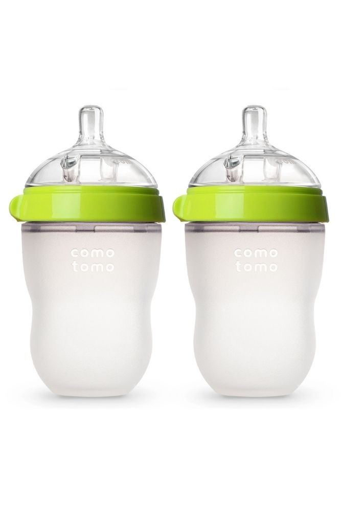 Comotomo Baby Bottle 8 oz/250 ml 2-Pack (Green)