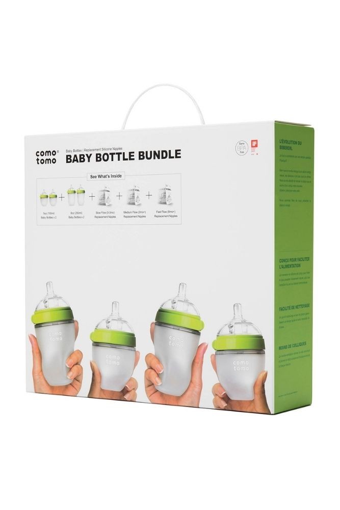 Comotomo Baby Bottle Bundle (Green)
