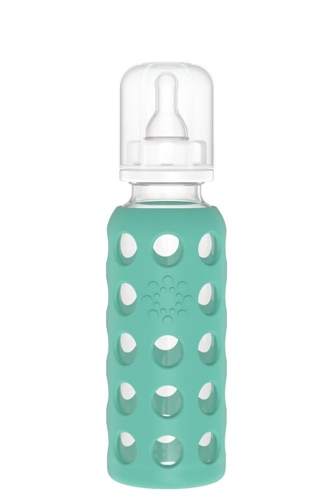 Lifefactory Glass Baby Bottle 9 oz (Kale)