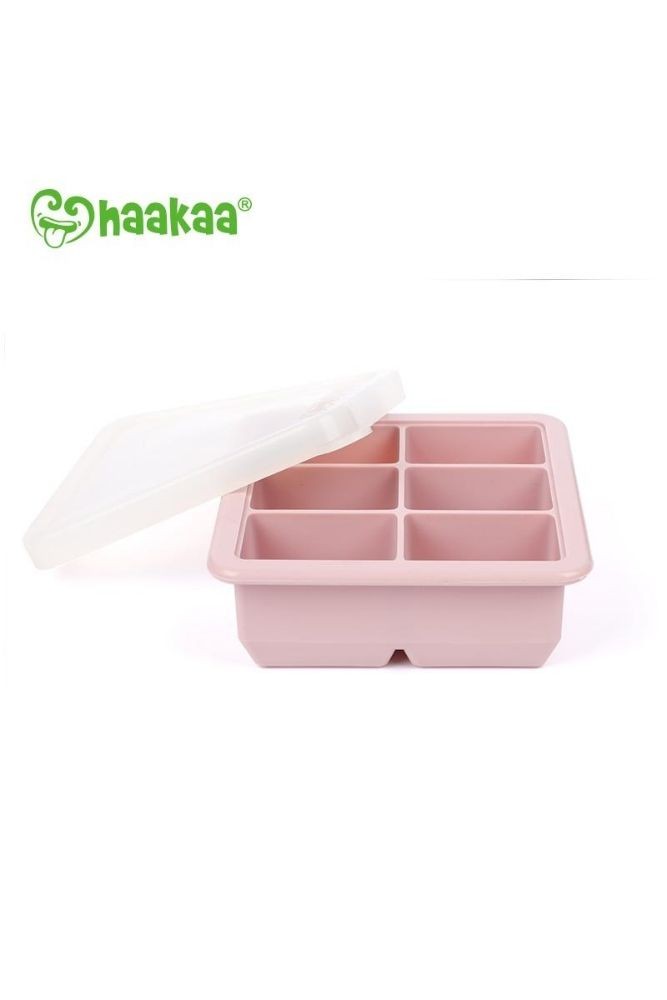 Haakaa Baby Food and Breast Milk Silicone Freezer Tray - 6 Compartments (Blush)