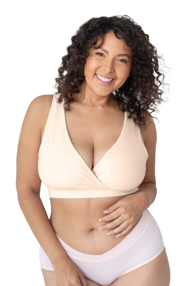 Extra Soft Organic Cotton Nursing & Sleep Bra (E-G Cup) in Beige by Kindred  Bravely