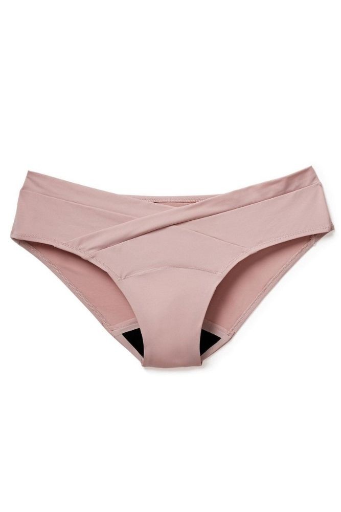6 Pack Women's Pure Cotton V-Waist Leak-proof Full Brief Leak Proof  Underwear Plus Size - Pink/Black/Grey/Green/Navy/Nude