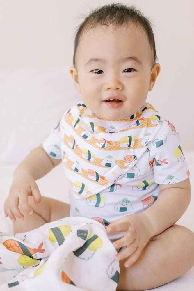The Wee Bean Organic Cotton Baby Bodysuit in Sushi