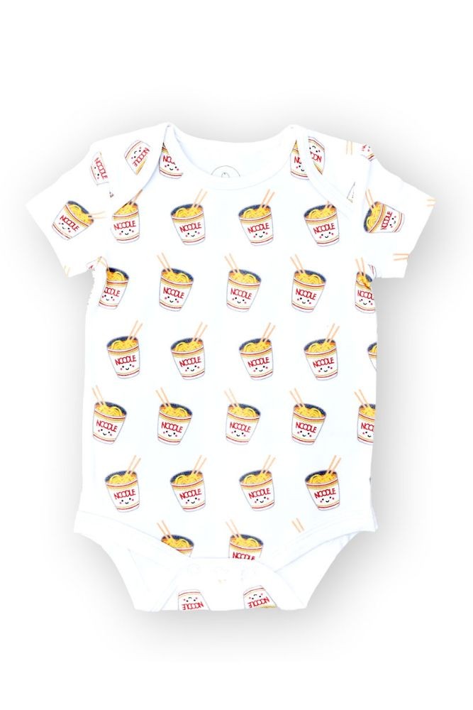 The Wee Bean Organic Cotton Baby Bodysuit (Cup Noodle)