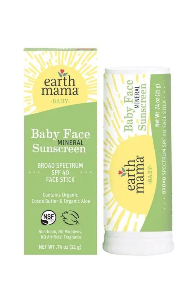 Earth Mama Organics Baby Face Mineral Sunscreen Face Stick - SPF40