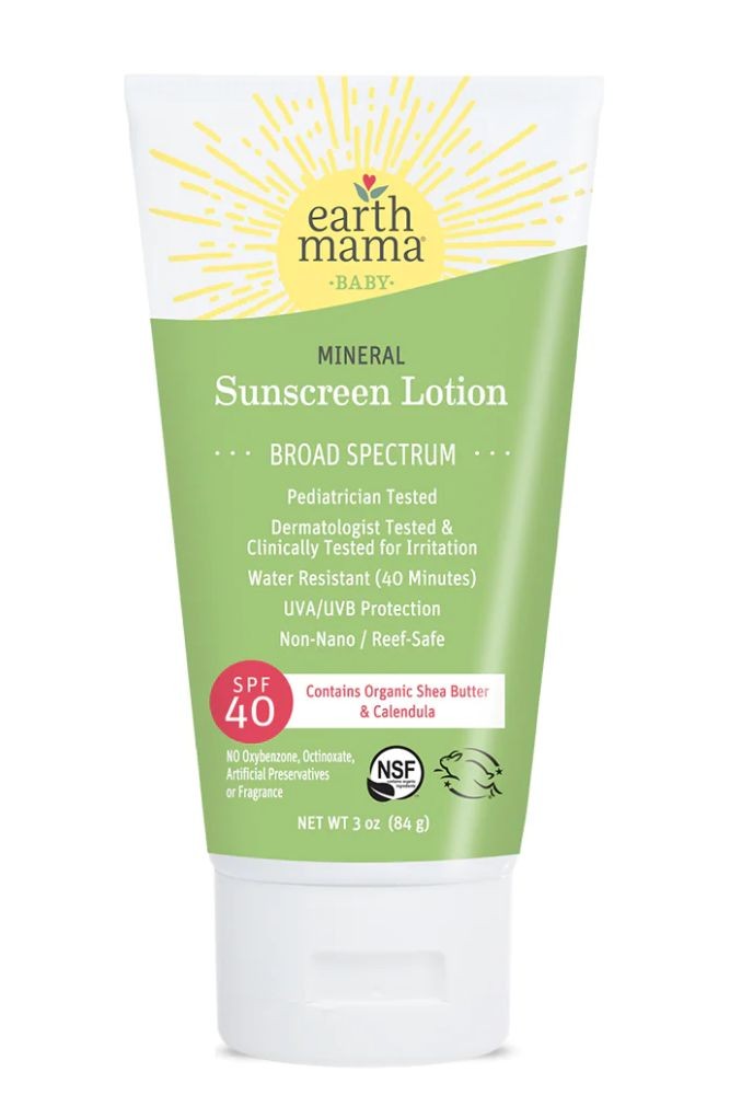 Earth Mama Organics Baby Mineral Sunscreen Lotion - SPF 40 3oz / 84g