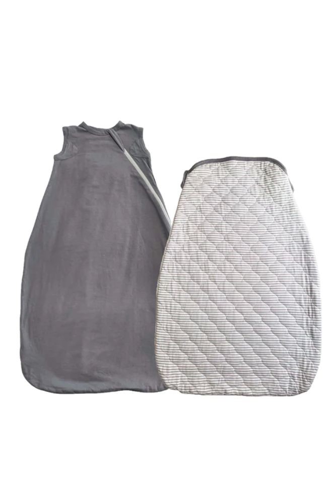 Embe Laylo Wearable Sleep Sack & Comforter Set (6-24 Months)-Stage 3 (Gray Stripe)