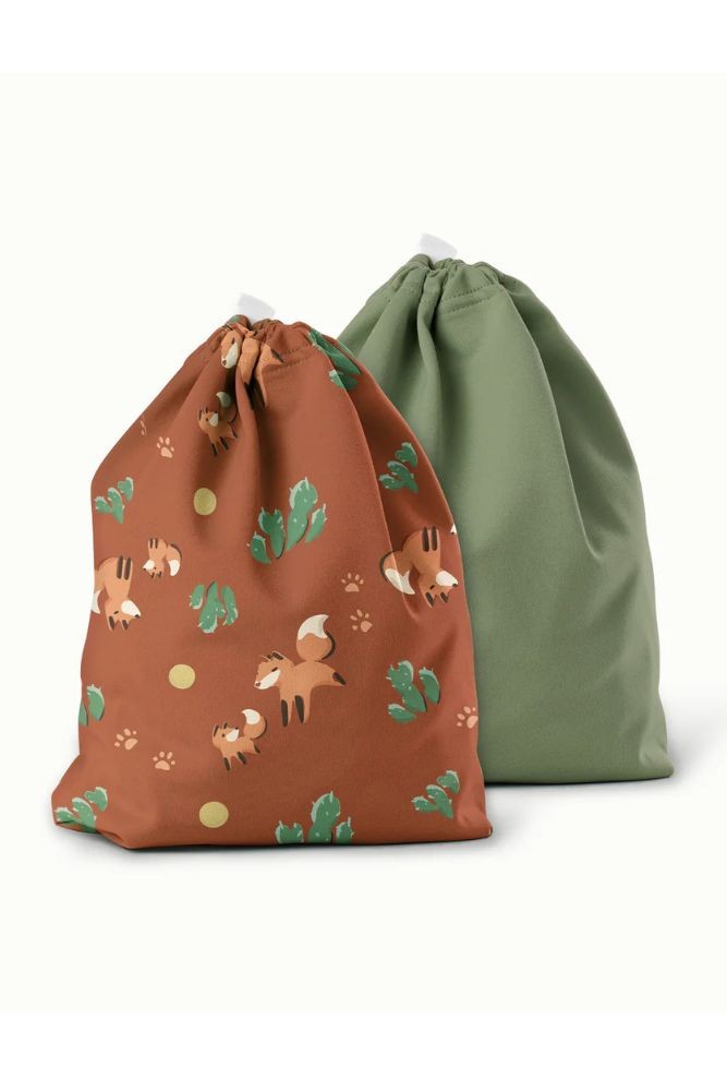 Esembly Ditty Wet Bag Duo (Foxes and Aloe)