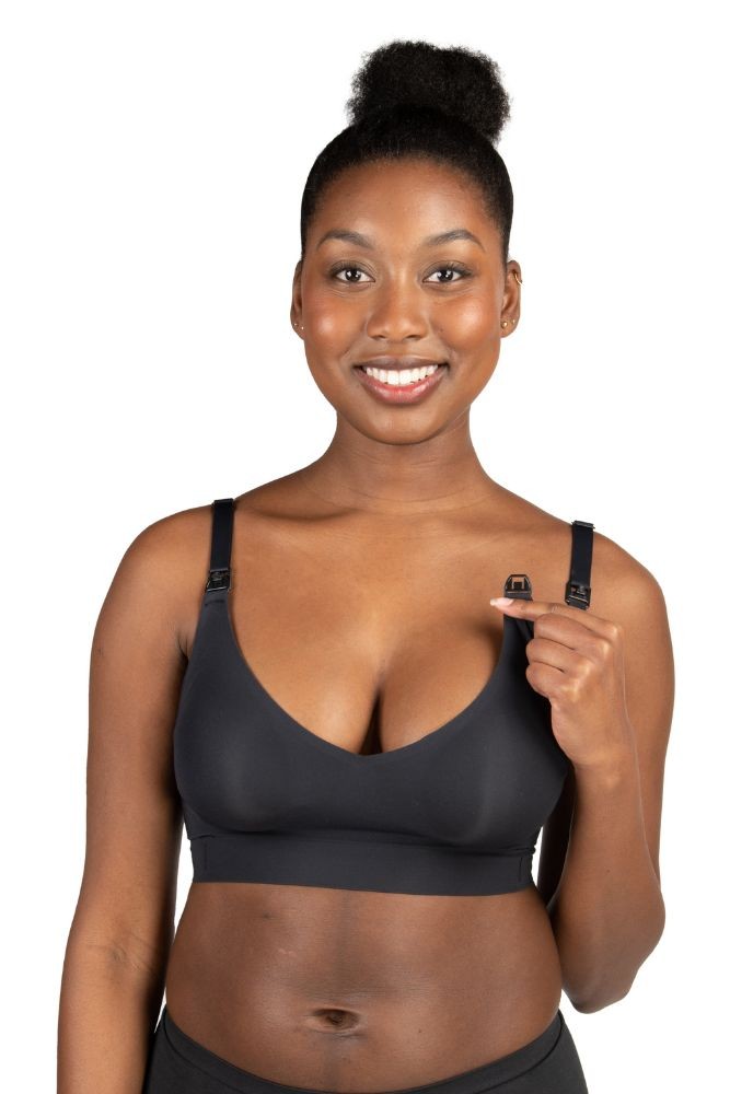 Bravado Body Silky nylon soft seamless nursing bra in black - BLACK