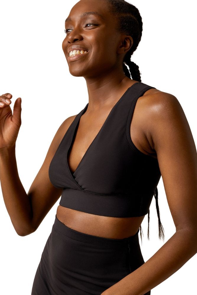 Boob Design Tech-Fleece Lined Nursing Bra in Black