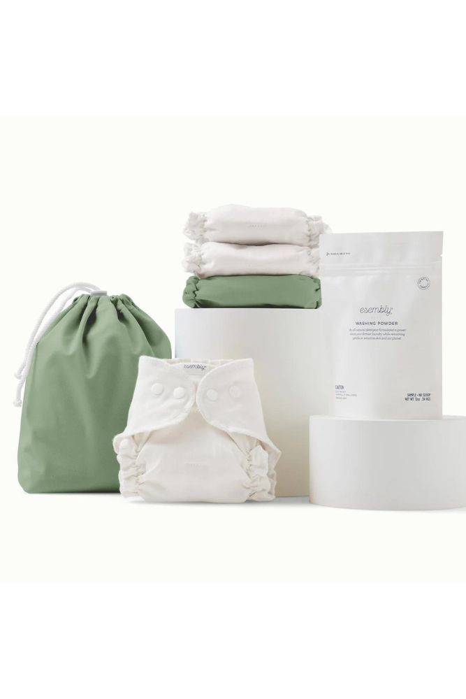 Esembly Try It Cloth Diaper Kit- Size 1 (7-17 lbs) (Aloe)