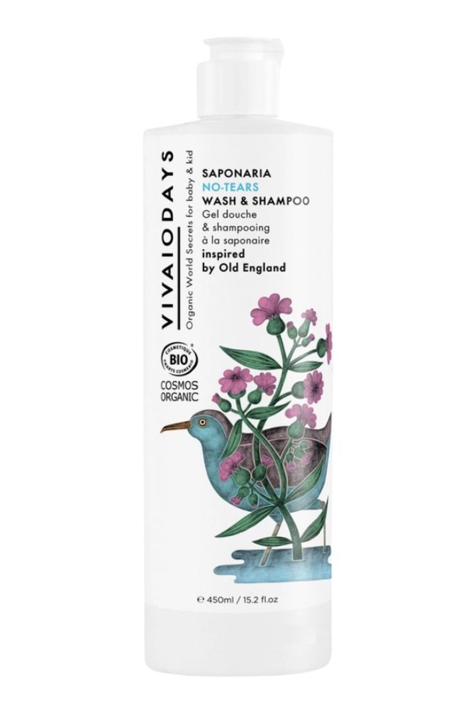 VIVAIODAYS Saponaria 2-in-1 No-Tears Wash & Shampoo 450 ml/15.2 Fl. oz.